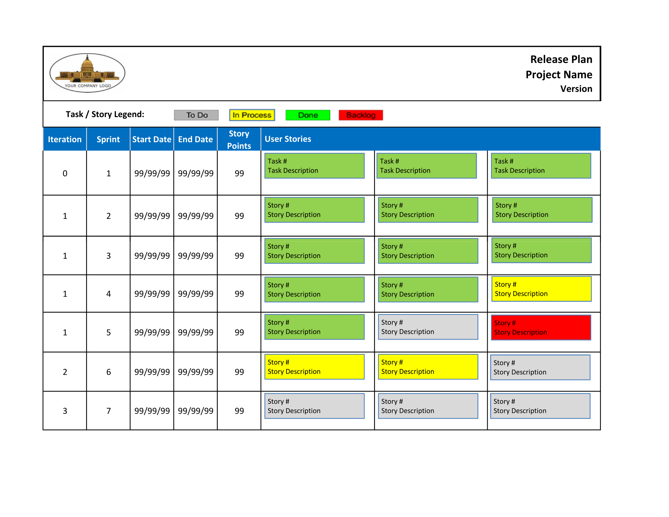 Project Release Plan Template